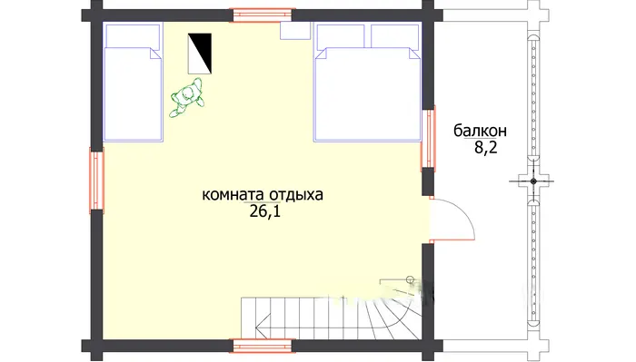 A-063 «Павел»: план 2 этажа