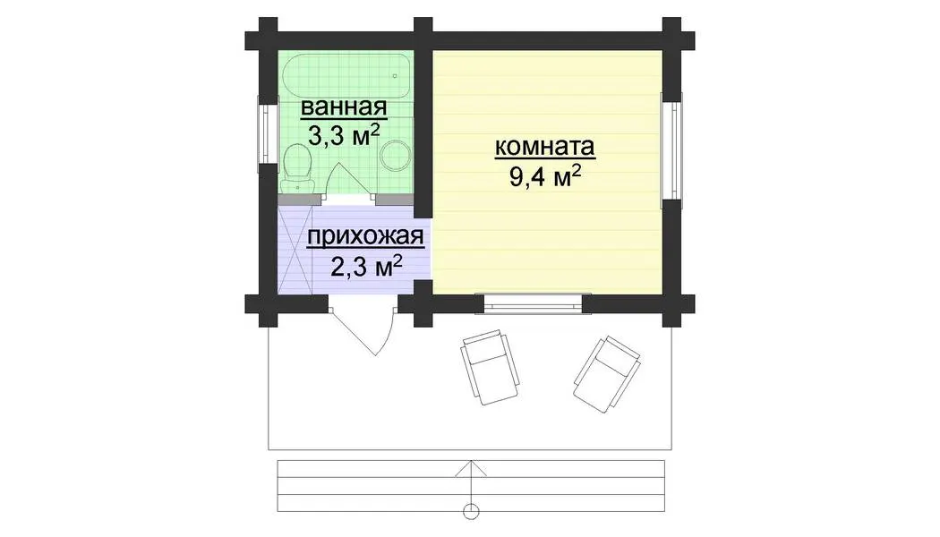 C-020 «Домик для турбазы»: план