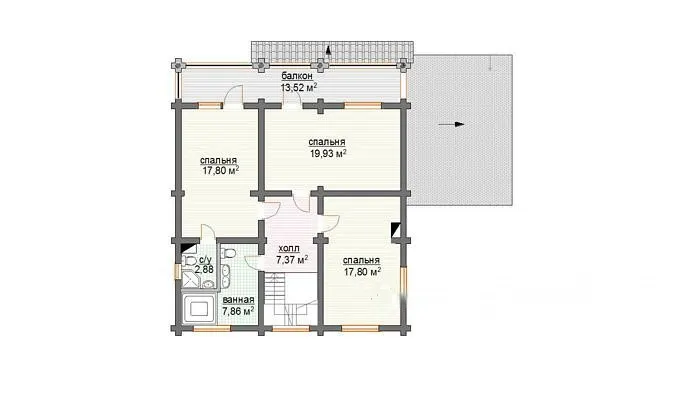 H-320 «Стольный»: план 3 этажа