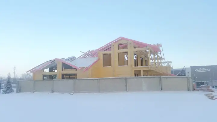 Сразу приступили к крыше